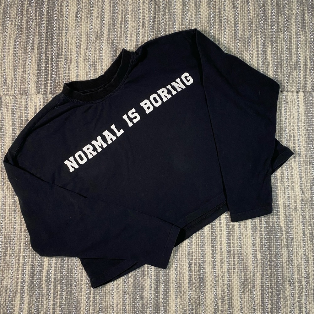 Forever 21 Crop Long Sleeve Shirt Size S